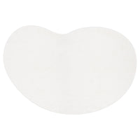 Parna Curved 300x400cm Large Shag Rug in Cream White, featuring an organic oval shape with gently curving edges, displayed against a white background, showcasing its modern design and plush texture.