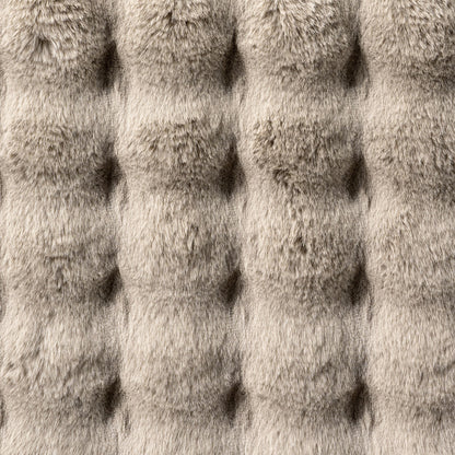 Severa 180x300cm Fluffy Fur Textured Bubble Rug Beige