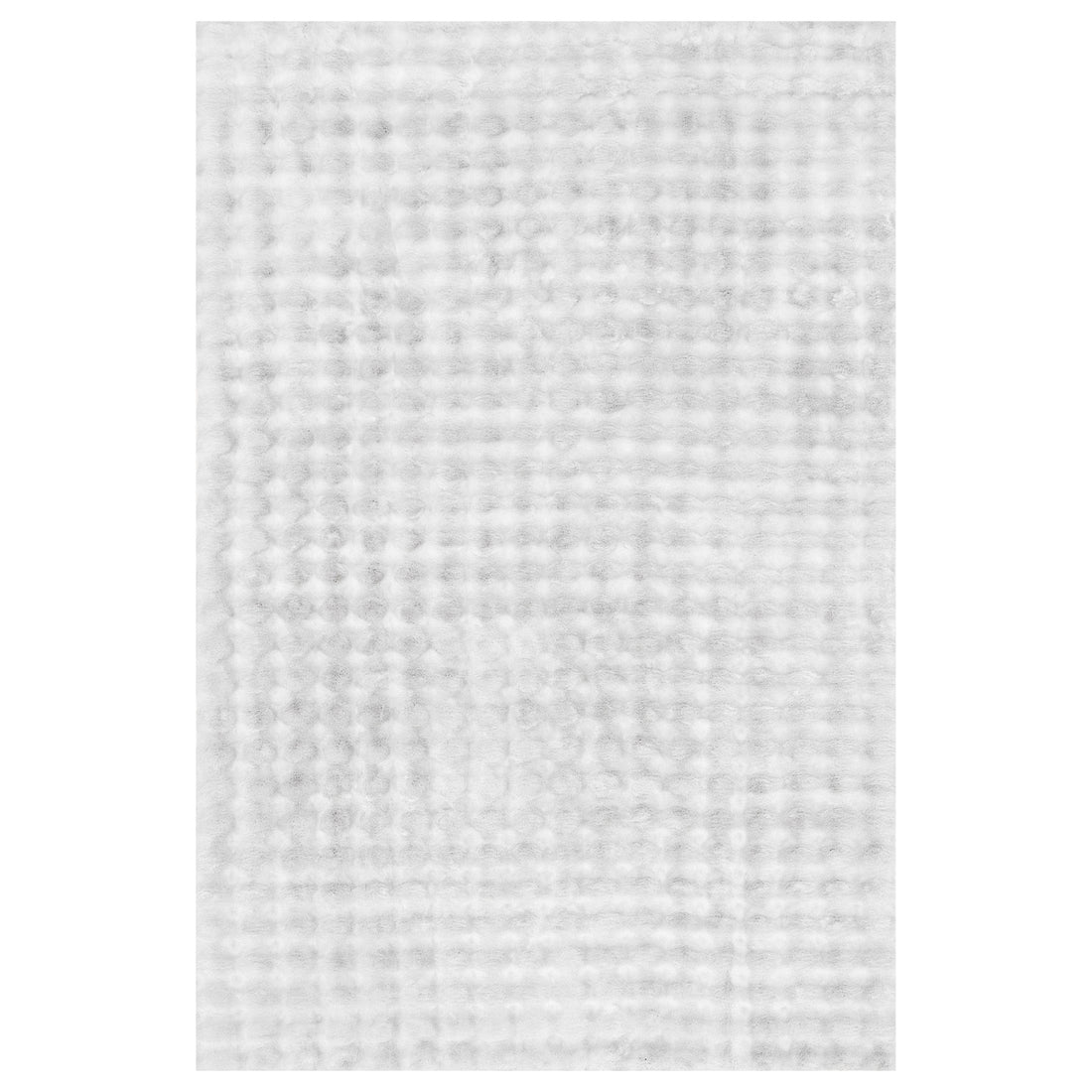Close-up of the Severa 180x300cm Fluffy Fur Textured Bubble Rug, showcasing its distinctive 3D faux fur texture resembling bubble wrap, emphasizing its plush, luxurious surface.