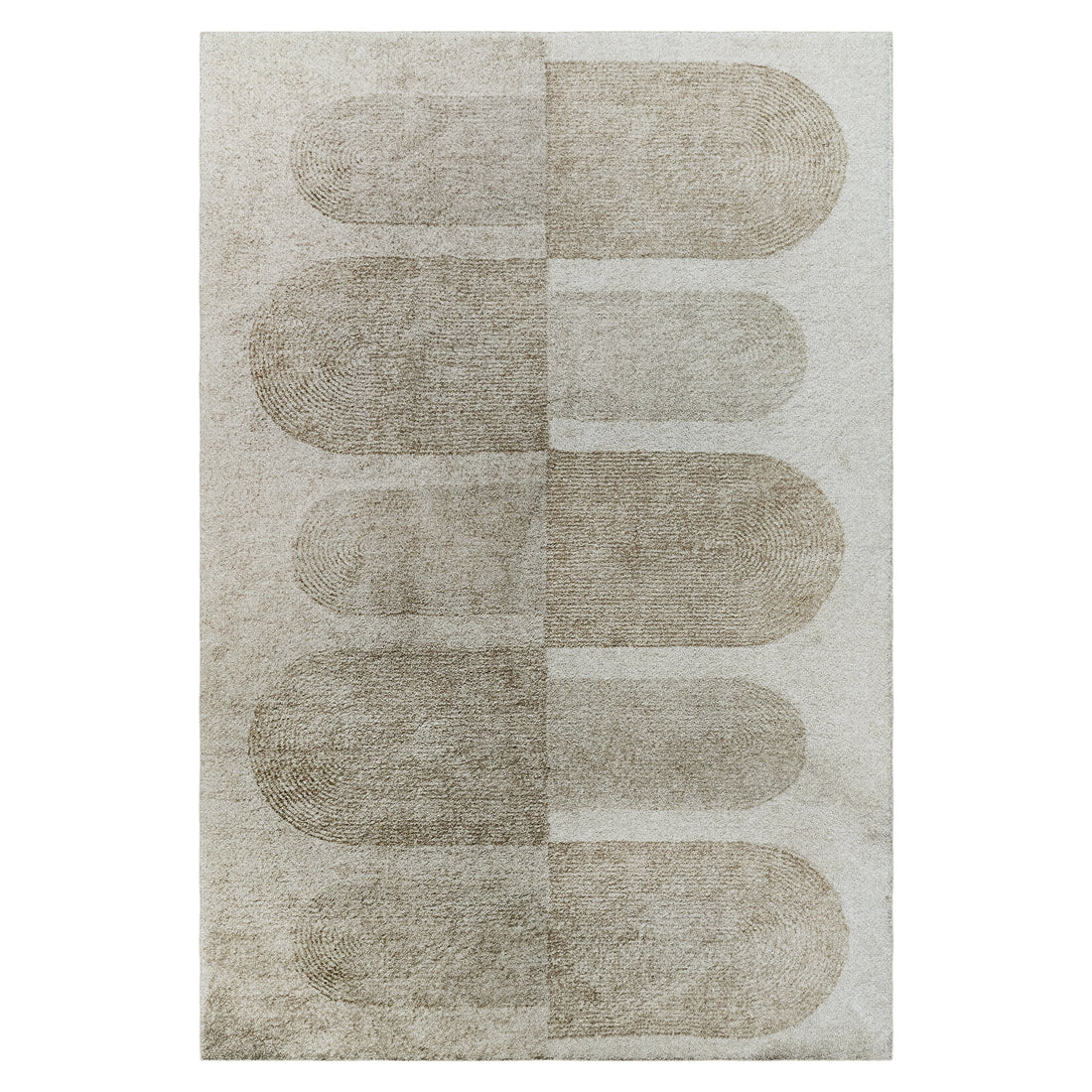 Close-up of the Tyche Soft Contemporary Printed Floor Rug 200 x 300cm, showcasing its intricate power-loomed pattern and plush 12mm pile, emphasizing its soft texture and elegant design details.