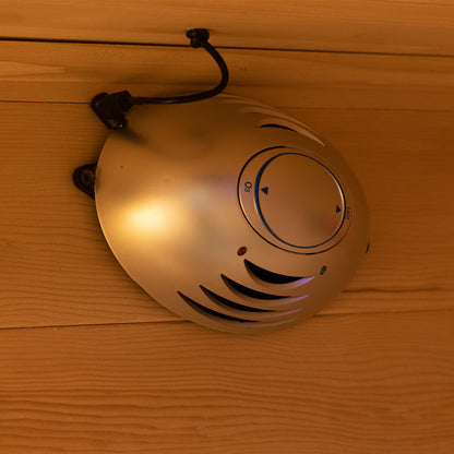 Oxygen ionizer feature in Luxo Living Harlow 3 Person Canadian Hemlock Infrared Home Sauna for fresh, clean air during sessions