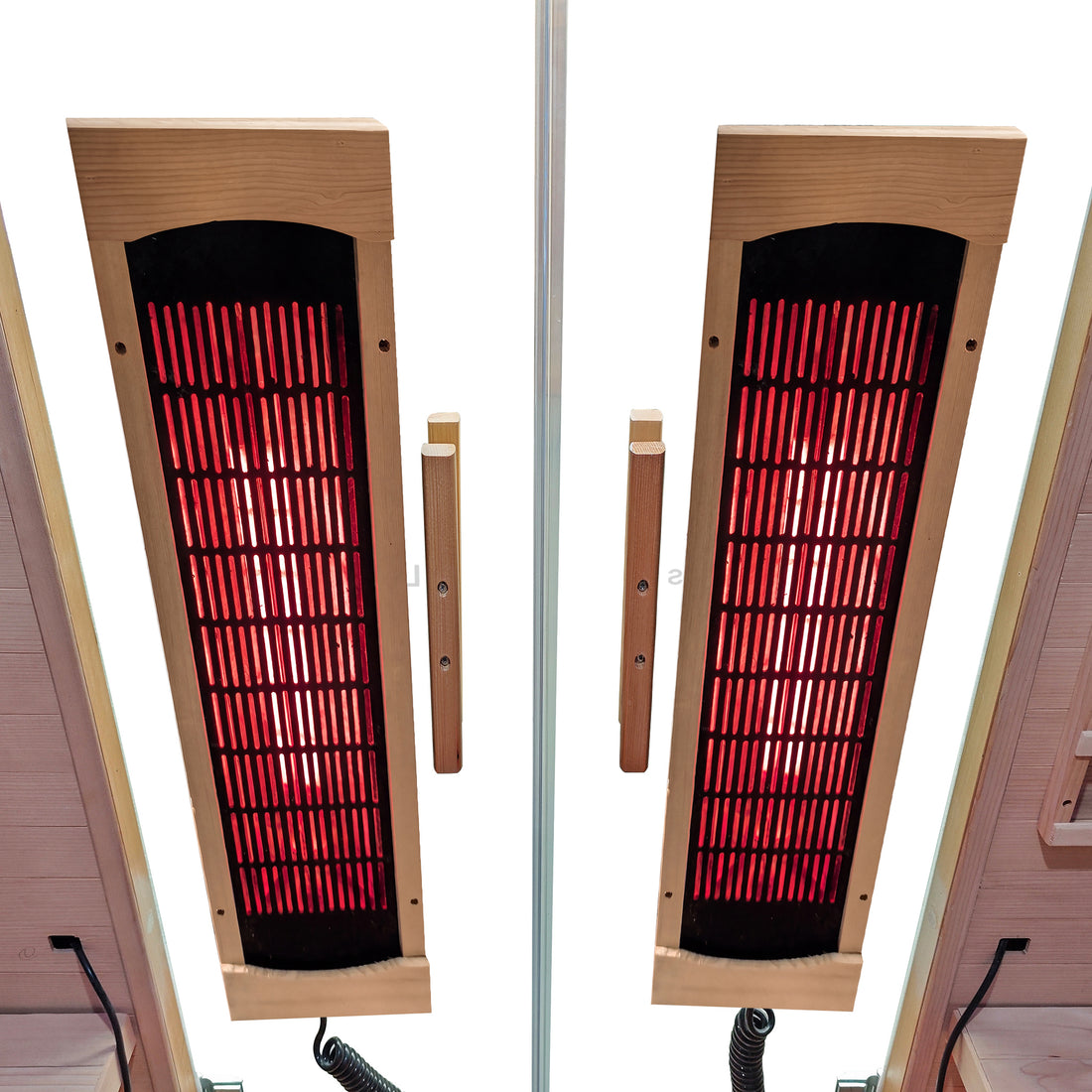 Hehku 4 Person Ultra Low EMF Full Spectrum Infrared Sauna styled in a room setting