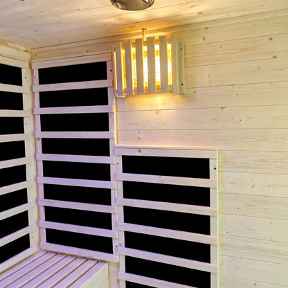 Kiima 3-Person Hybrid Infrared & Finnish Outdoor Sauna in Natural