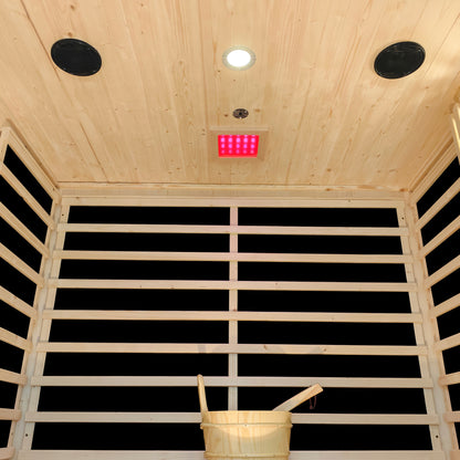 Kiima 3-Person Hybrid Infrared & Finnish Outdoor Sauna in Natural