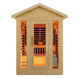 Kiima 3-Person Hybrid Infrared & Finnish Outdoor Sauna in Natural