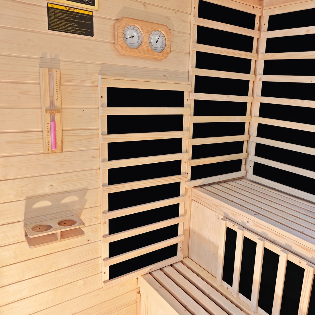 Kiima 3-Person Hybrid Infrared & Finnish Outdoor Sauna in Natural