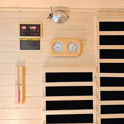 Kiima 3-Person Hybrid Infrared & Finnish Outdoor Sauna in Natural