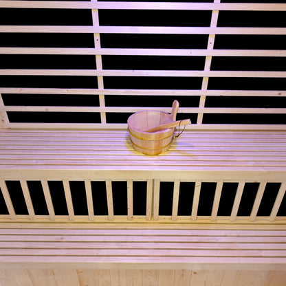 Kiima 6-Person Hybrid Infrared & Finnish Outdoor Sauna in Natural
