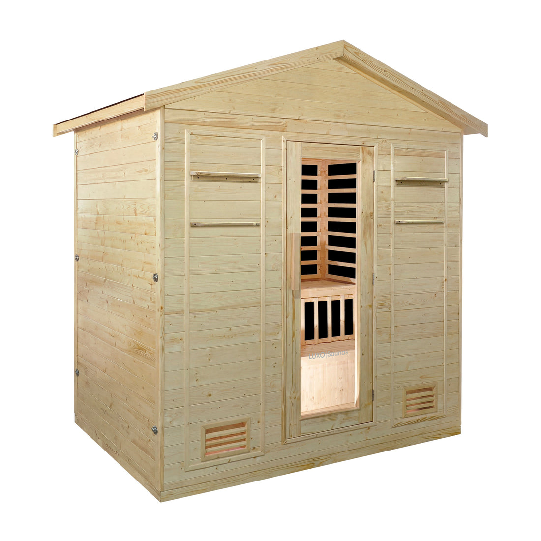 Kiima 6-Person Hybrid Infrared & Finnish Outdoor Sauna in Natural