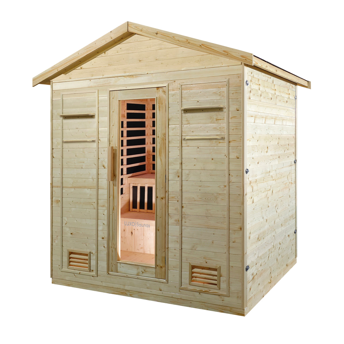 Kiima 6-Person Hybrid Infrared & Finnish Outdoor Sauna in Natural