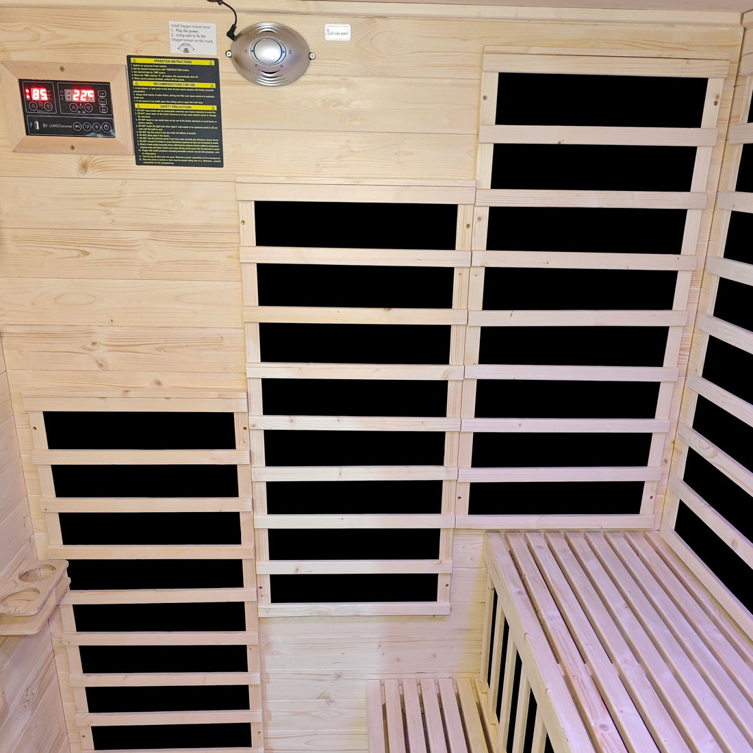 Kiima 6-Person Hybrid Infrared & Finnish Outdoor Sauna in Natural