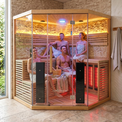 Lirno 5 Person Full Spectrum Infrared Indoor Home Sauna