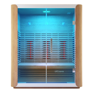 Lue 3 Person Full Spectrum Curved Infrared Indoor Home Sauna