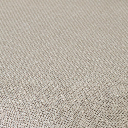 Audrey Curved Bar Stool & Dining Chair Set of 4 in Beige features a close-up of its beige woven textile with a basket-weave pattern, highlighting the fabric's intricate interlacing and texture.