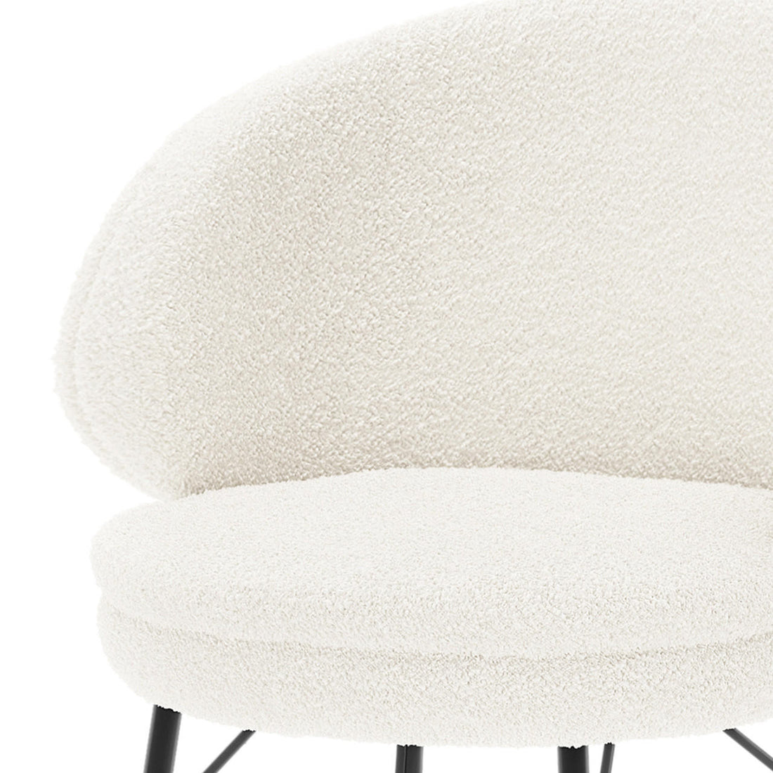 Belize Boucle Bar Stools (Set of 2) - Cream White