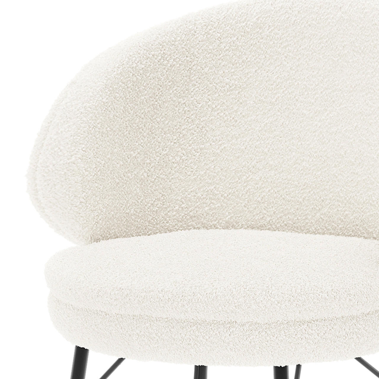 Belize Boucle Bar Stools (Set of 2) - Cream White