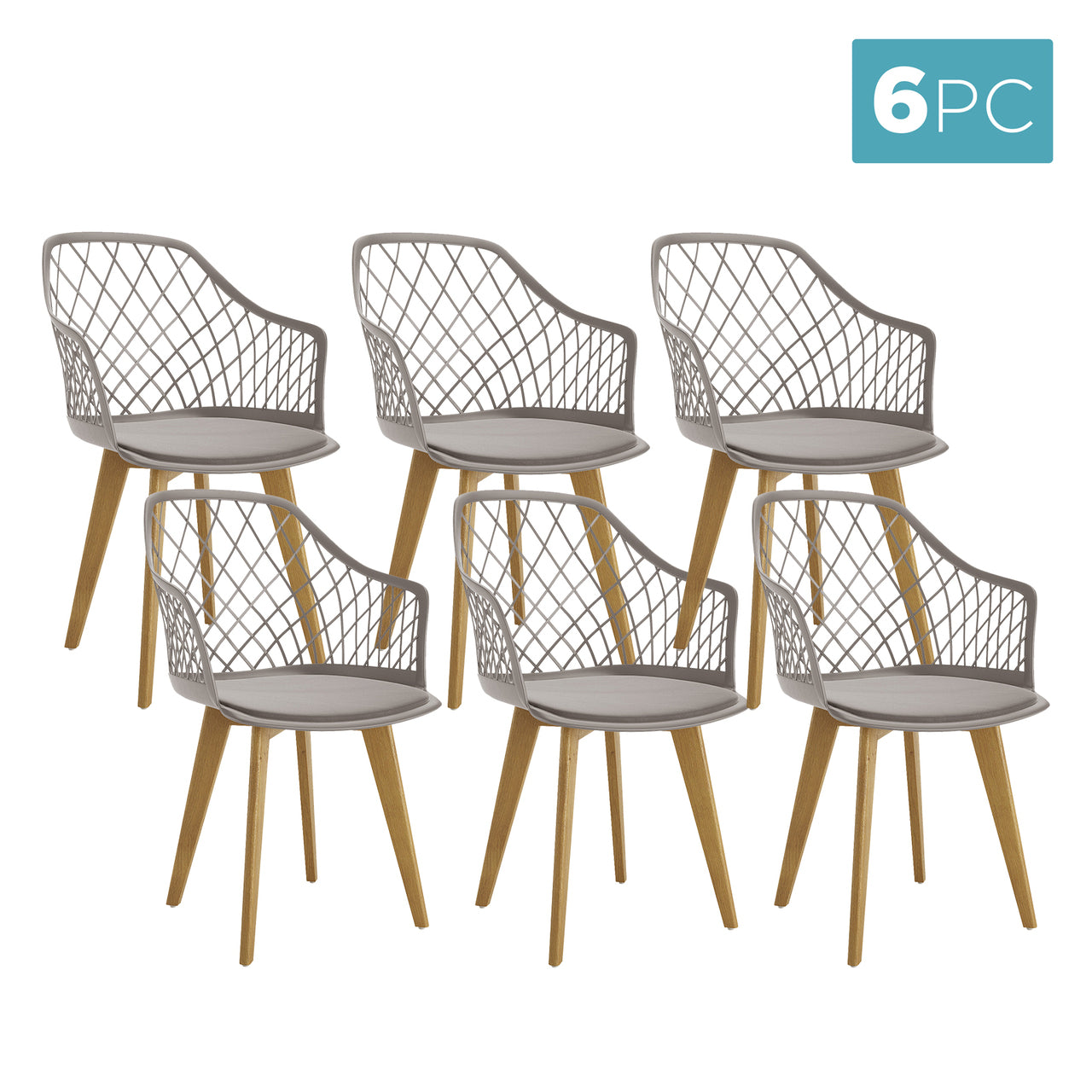 Caesar Beech Wood Dining Chair Grey Set of 6, showcasing a close-up of the chair's elegant design with a robust beech wood frame and soft velvet upholstery, highlighting its stylish and comfortable features.