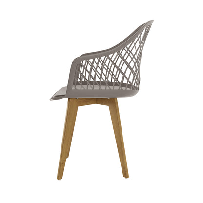 Caesar Beech Wood Dining Chair Grey Set of 6, featuring a close-up of the chair's beech wood frame and soft velvet upholstery, highlighting its quality and design suitable for dining spaces.