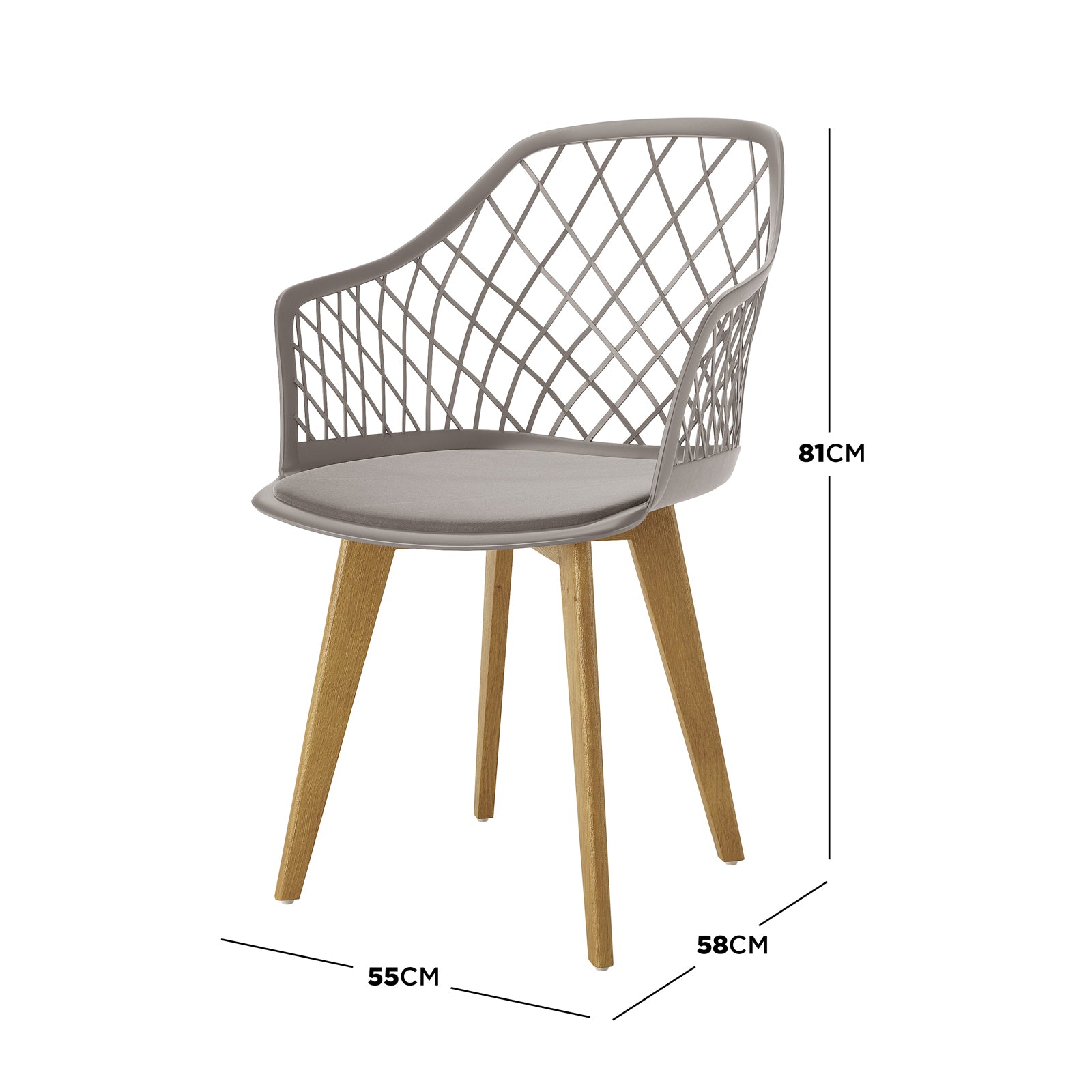 Caesar Beech Wood Dining Chair Set of 6, featuring a close-up view of one chair, highlighting its sleek design and sturdy beech wood frame, ideal for enhancing any dining space.