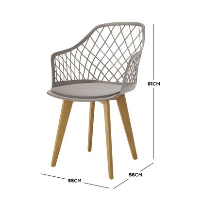 Caesar Beech Wood Dining Chair Set of 6, featuring a close-up view of one chair, highlighting its sleek design and sturdy beech wood frame, ideal for enhancing any dining space.