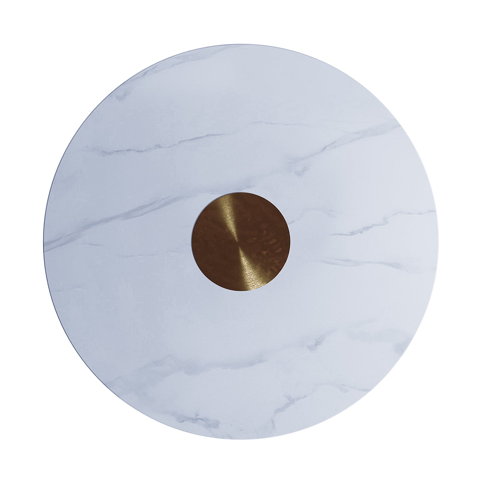 Combee 80cm Sintered Stone Coffee Table Cream White, features a smooth circular sintered stone top with a sleek design, ideal for accentuating modern or traditional spaces.