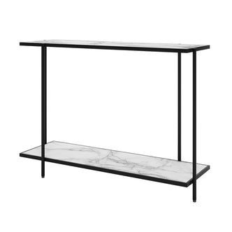 Comfey 110cm Hallway Console Table with Metal Frame - Black