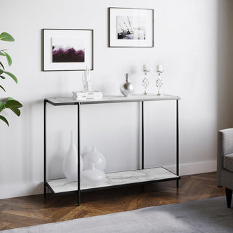 Comfey 110cm Hallway Console Table with Metal Frame - Black - Lifestyle