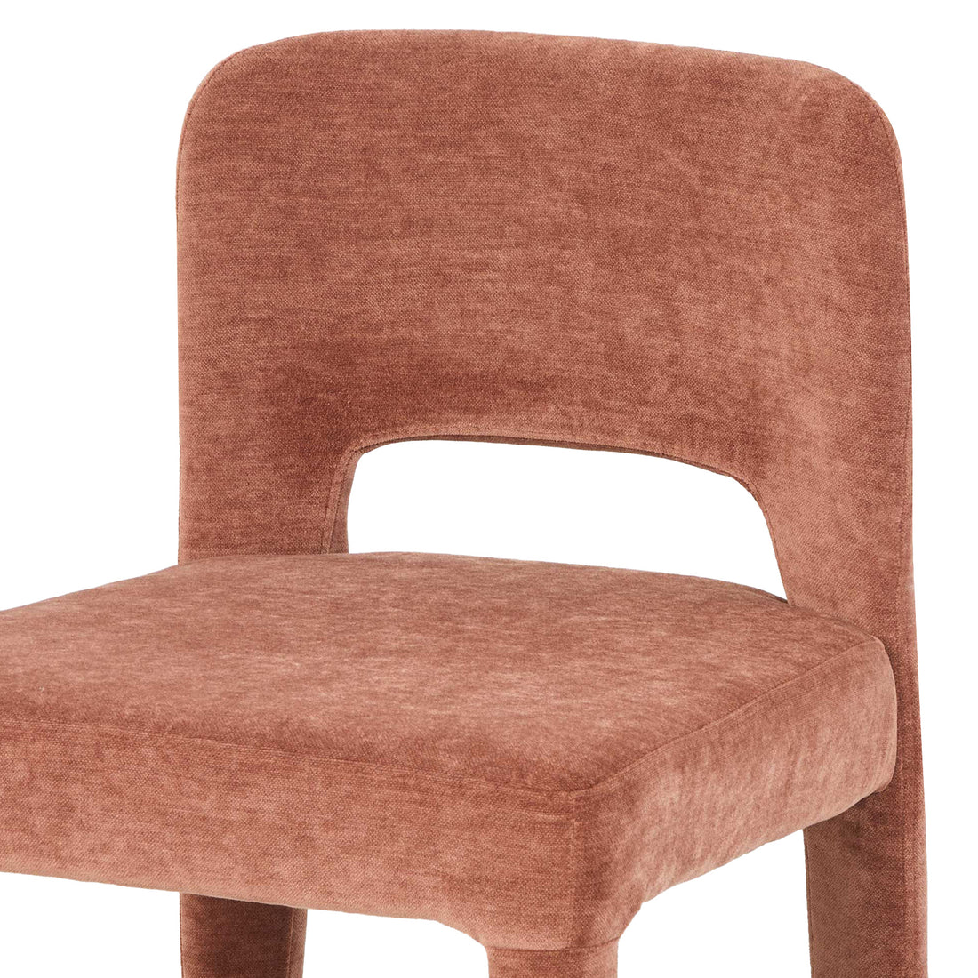 Edris Upholstered Leg Dining Chair in Terracotta (Set of 2)