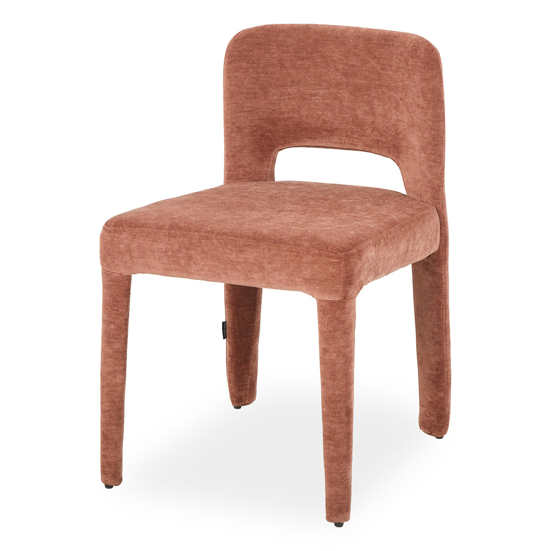 Edris Upholstered Leg Dining Chair in Terracotta (Set of 2)