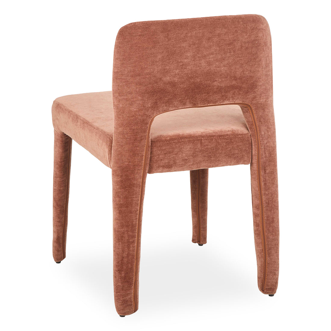 Edris Upholstered Leg Dining Chair in Terracotta (Set of 2)