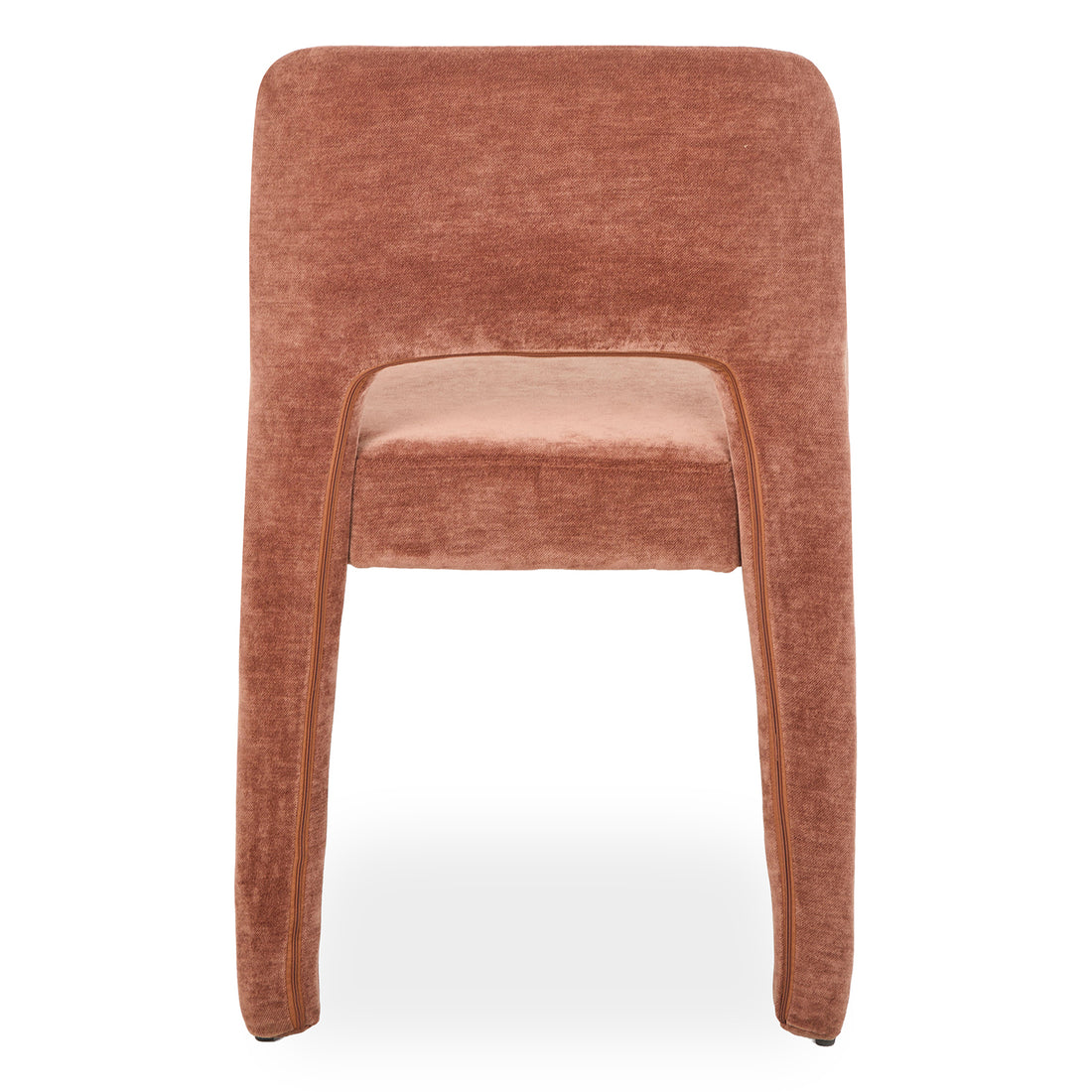 Edris Upholstered Leg Dining Chair in Terracotta (Set of 2)