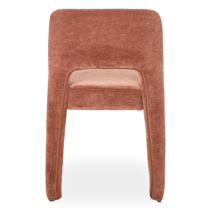 Edris Upholstered Leg Dining Chair in Terracotta (Set of 2)