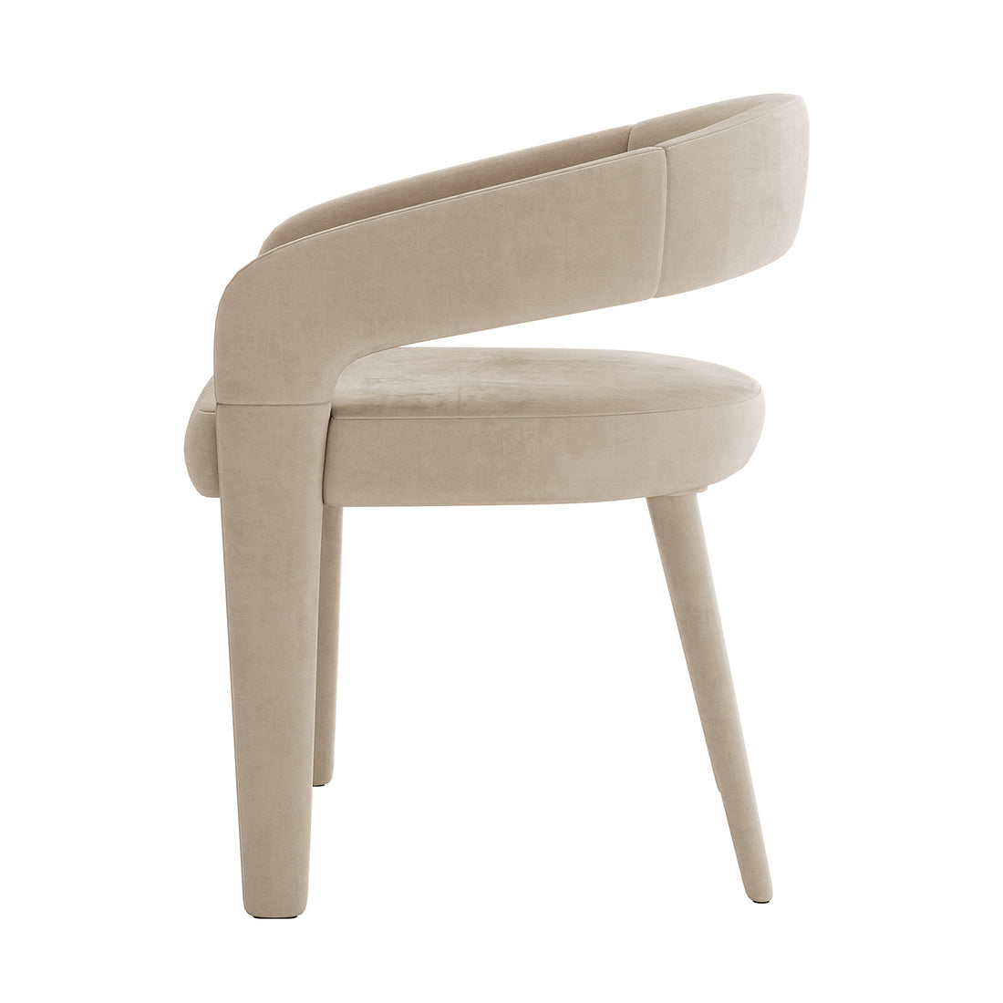 Eisha Velvet Bar Stool Set of 2 features plush velvet upholstery, a curved backrest, armrests, and a sturdy metal frame with built-in footrest, ideal for modern dining spaces.