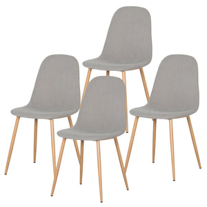 Florida Fabric Dining Chairs Set of 4 in Grey