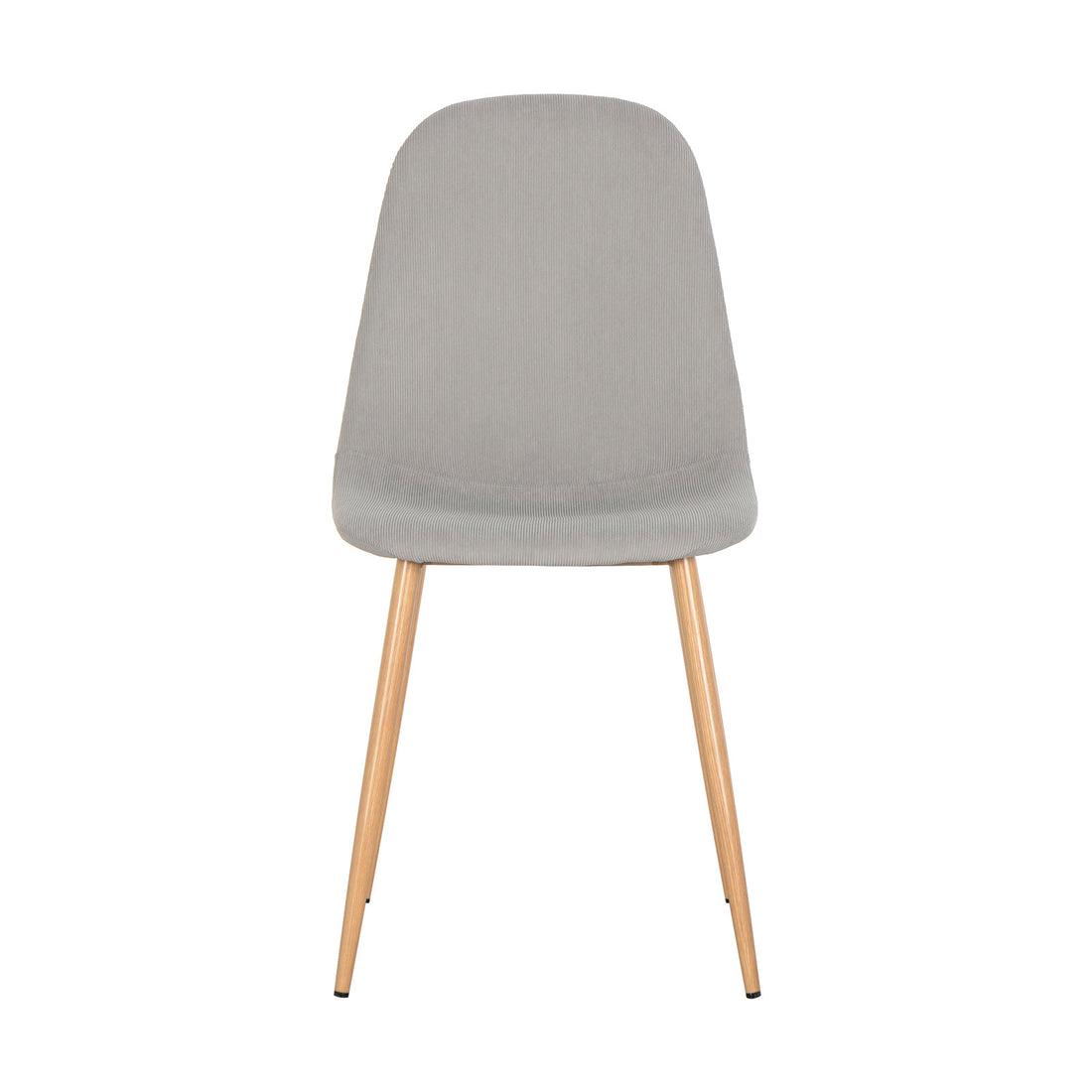 Florida Corduroy Fabric Dining Chairs (Set of 4) - Grey feature plush corduroy upholstery and sturdy wooden legs, offering a blend of elegance and modern comfort for stylish dining spaces.
