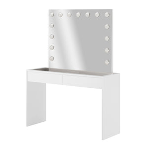 Gianna Hollywood LED Mirror Dressing Table in White