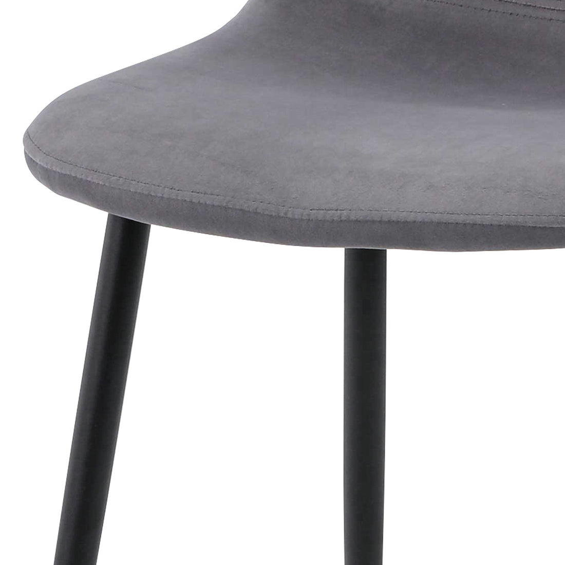 Close-up of Halsa Luxe Velvet Classic Dining Chair Set of 4, highlighting plush velvet upholstery and cushioned seats, showcasing modern elegance and durability ideal for enhancing dining spaces.