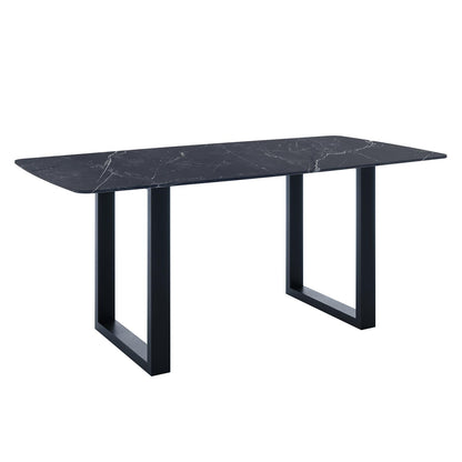 Jade 180cm Ceramic Porcelain Dining Table - Black