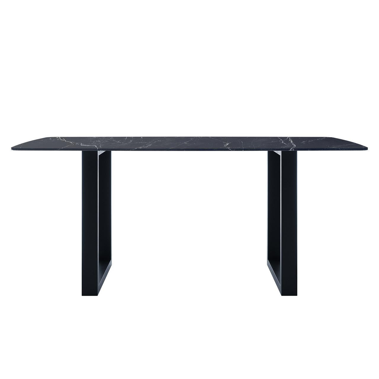 Jade 180cm Ceramic Porcelain Dining Table - Black