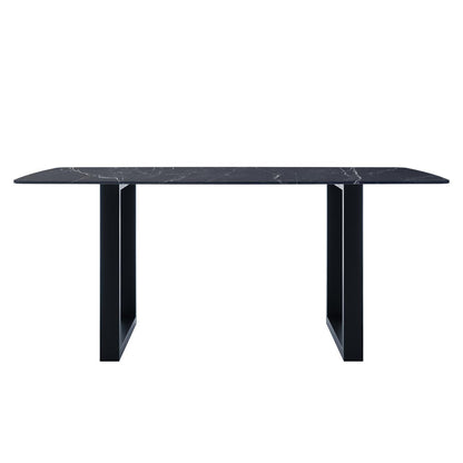 Jade 180cm Ceramic Porcelain Dining Table - Black