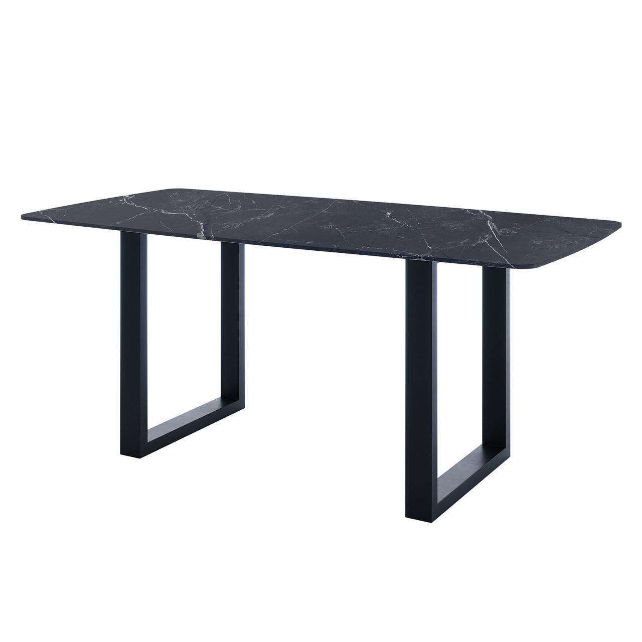 Jade 180cm Ceramic Porcelain Dining Table - Black