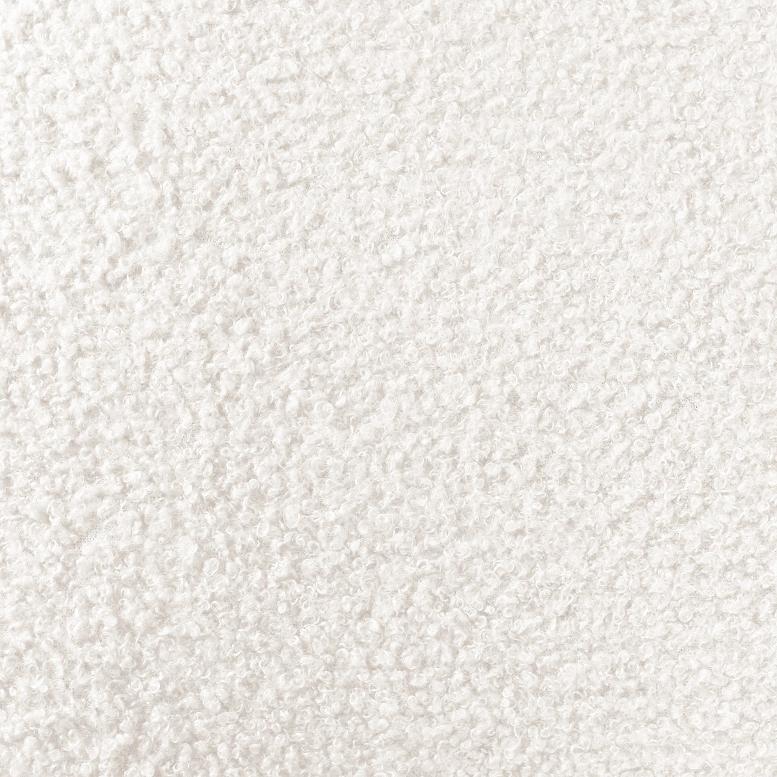Julie Boucle Upholstered Accent Chair Cream White features soft boucle fabric and plush padding, showcasing modern design with a thick cushioned seat for comfort, suitable for diverse living spaces.