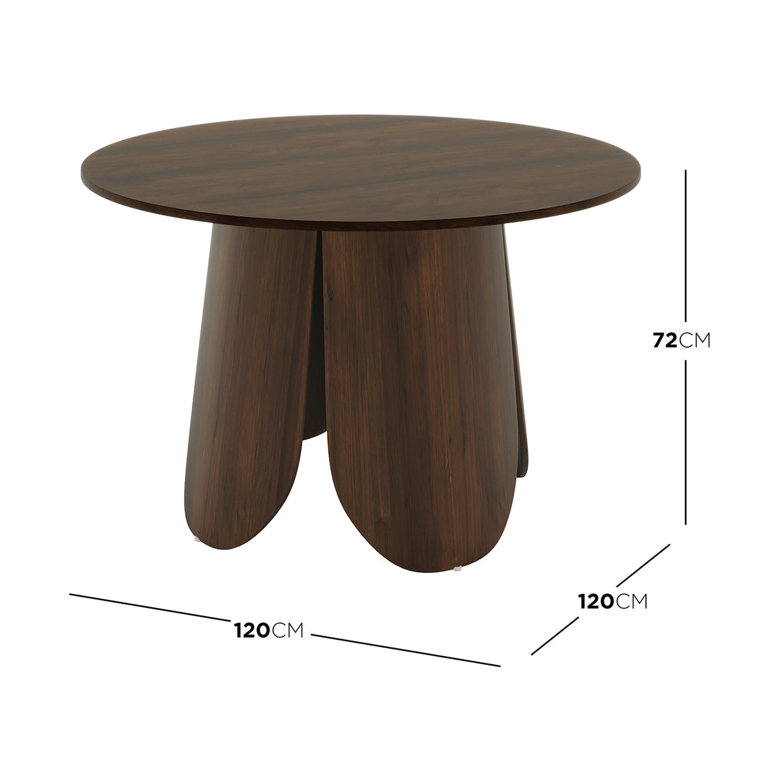 Kaylani & Winfield 5-Piece Wooden Dining Set features a round veneer table with engineered wood, complemented by sleek velvet chairs, showcasing modern elegance and durability. Perfect for stylish, intimate dining.