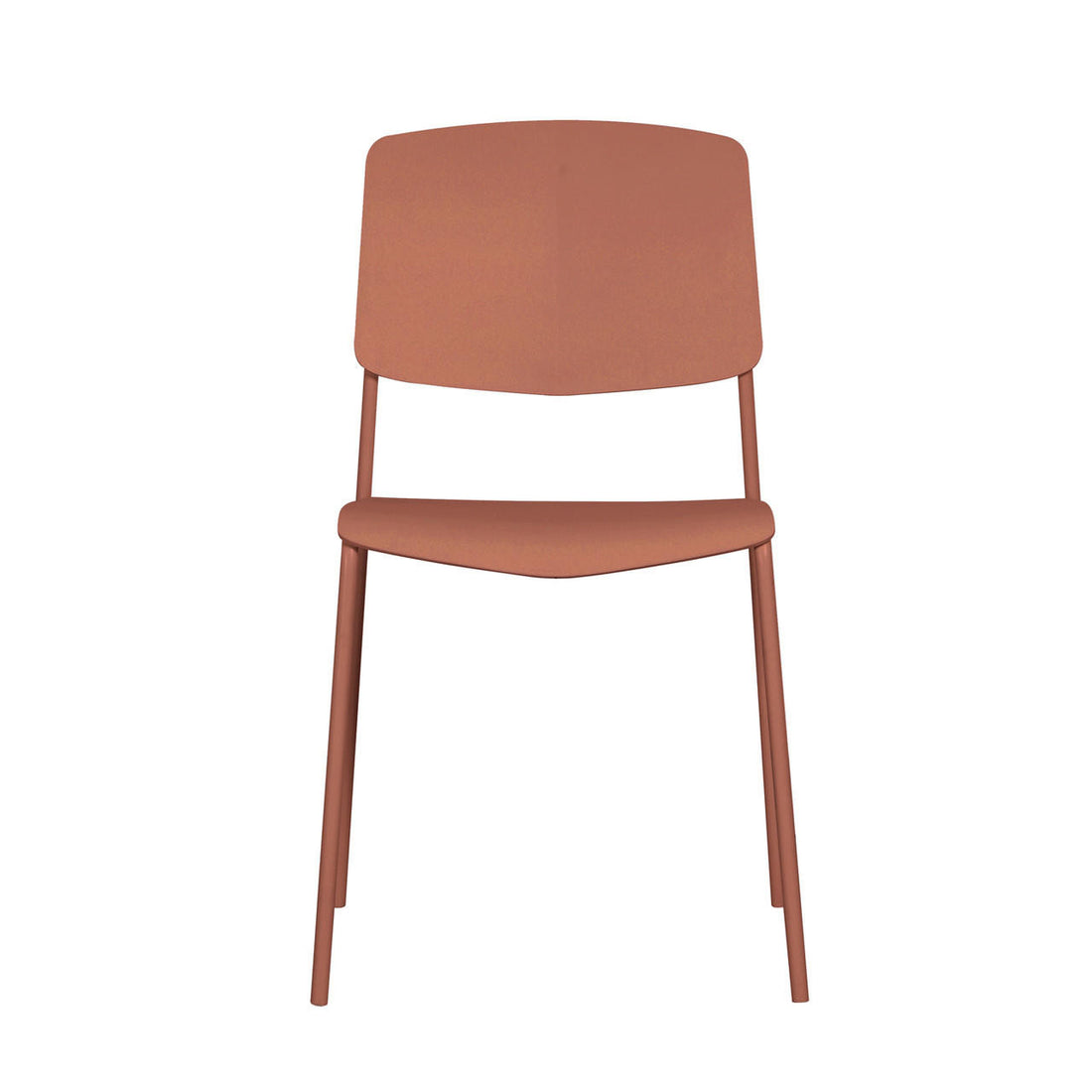 Kowa Plastic Dining Chair (Set of 4) - Terracotta