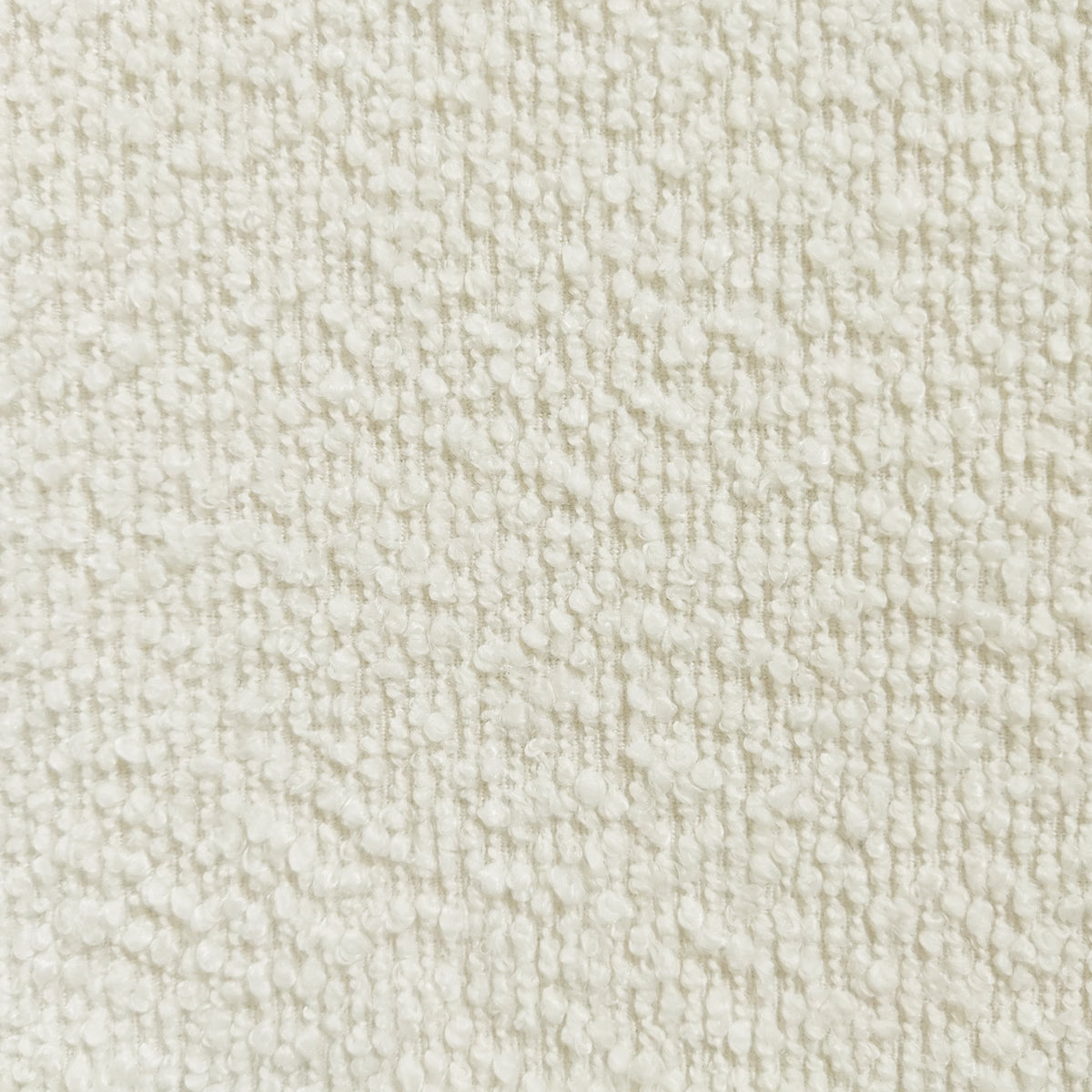 Maddi Boucle Hardwood Dining Chair Cream White features a curved backrest and armrests, upholstered in soft boucle fabric, with a robust American wood frame, exuding modern farmhouse style.