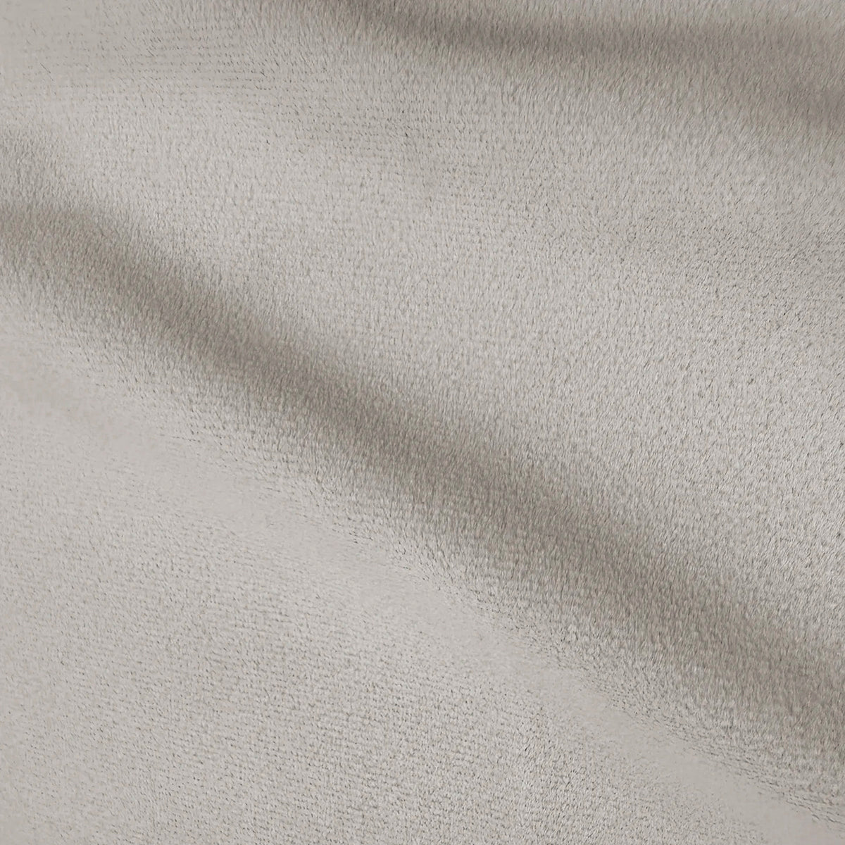 Close-up of smooth grey fabric upholstery with a soft, matte finish.   