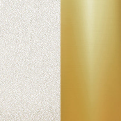 Raynie Dining Chairs with Gold Legs Set of 2 in Cream White; features plush, textured cream upholstery and smooth, warm gold chrome legs, presented against contrasting light and golden backgrounds.