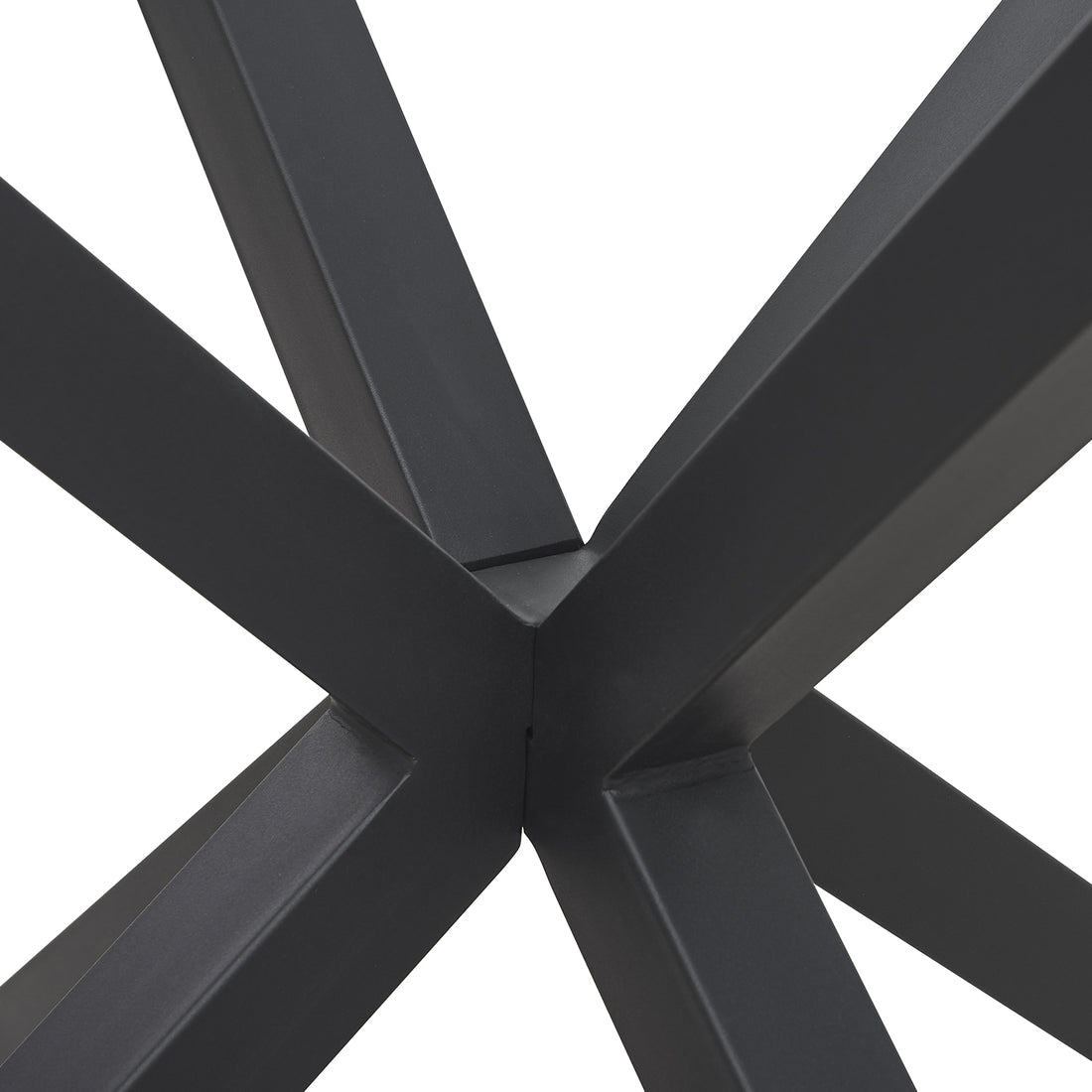 Rylee 4 Seater Round Glass Dining Table - Black