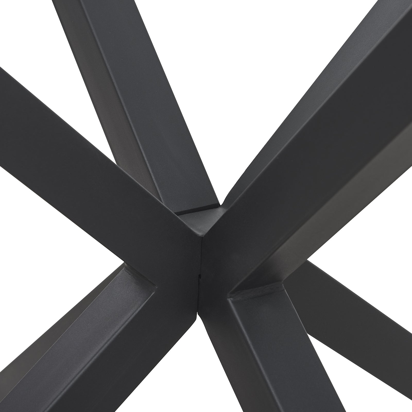 Rylee 4 Seater Round Glass Dining Table - Black