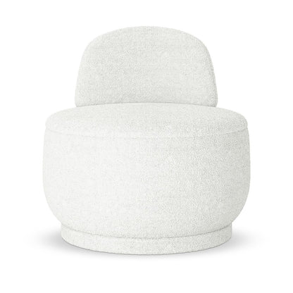 Alaiza Bouclé Accent Chair - Cream White